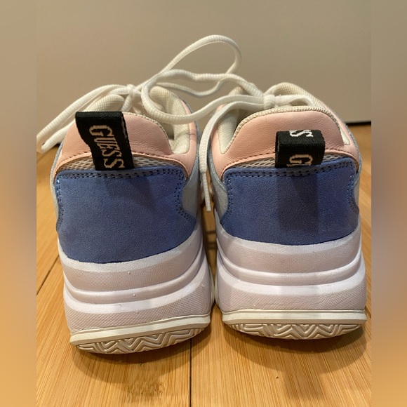 Guess Factory Nadean Dad Sneaker/Tennis Shoe Light Pink and Blue Suede Size 6 - Picture 5 of 9